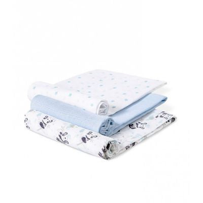 Gasas 80x80 Panda Pack 3  Azul