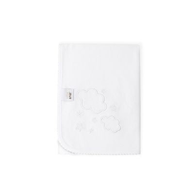 Gasa Bordada Mod Nubes Blanco