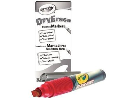 Marcadores Chisel Tip Borrable Rojo