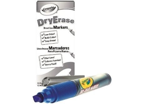 Marcadores Chisel Tip Borrable Azul