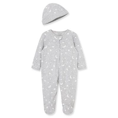 SET DE PIJAMA Y GORRO MOON & STARS