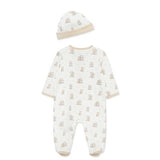 Set Pijama y Gorro Fuzzy Bears Crema