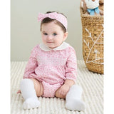 Set de Mameluco, Lazo y Medias Rosa Floral