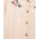 Set de Abrigo y Pantalón Tejido Rosa Floral