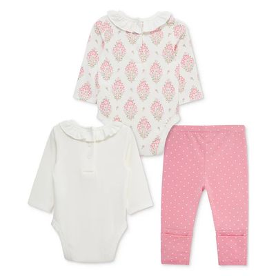 Set de Body y Pantalón 3pc Rosa Floral