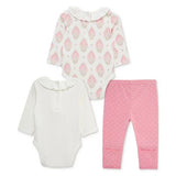 Set de Body y Pantalón 3pc Rosa Floral