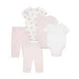 Set 5pc Bodies & Pantalones Osos Rosa