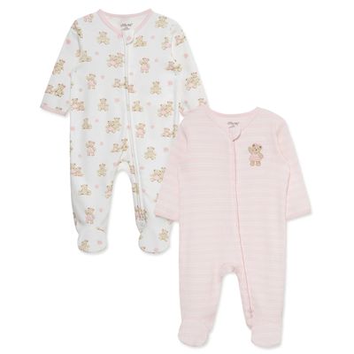 Set 2pc Pijama Osos Rosa