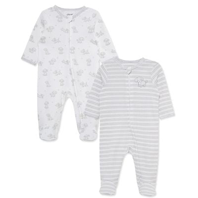 Set 2pc Pijama Cuddly Puppies Gris