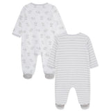 Set 2pc Pijama Cuddly Puppies Gris