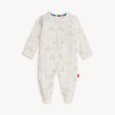 Pijama Magnetic Footie Safari Blanca