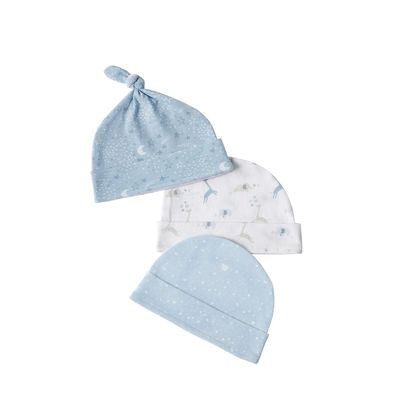 Set 2pc Turbante Y Gorro Azul