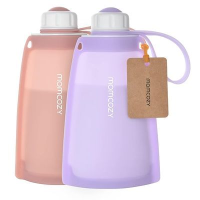 Set 2 Bolsas Reusable para Almacenar color Lila/Beige