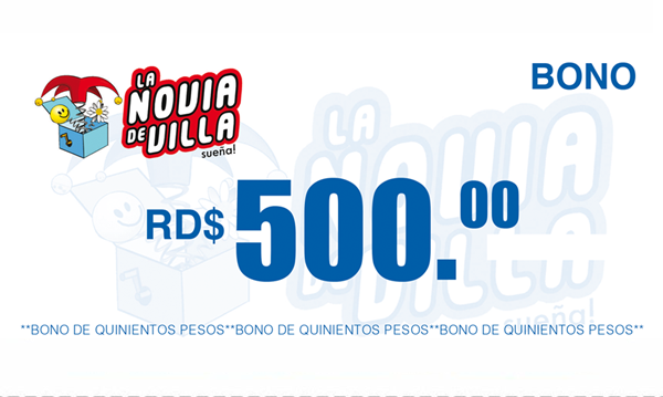 BONO DE REGALO RD$500.00