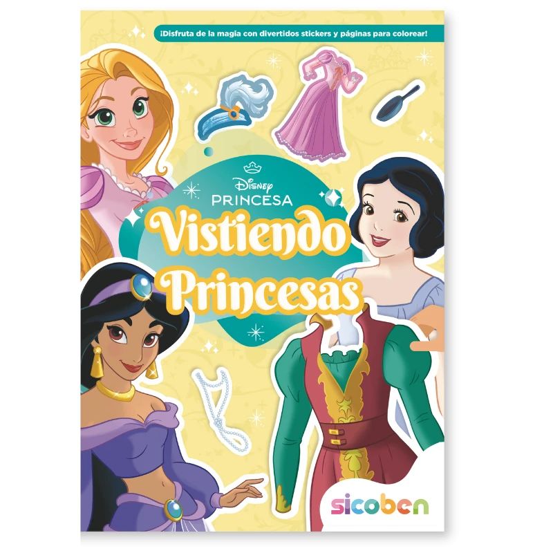 Libro Stickers Vistiendo Princesas Disney
