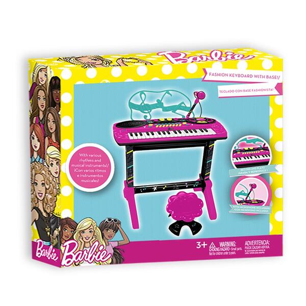 Barbie -Teclado Con Base Fashionista