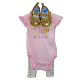 Set 3 Pc Niña Body Pantalon y Zapato