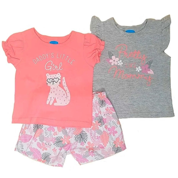 Set 3 Piezas Franela Body y Pantalon Niña