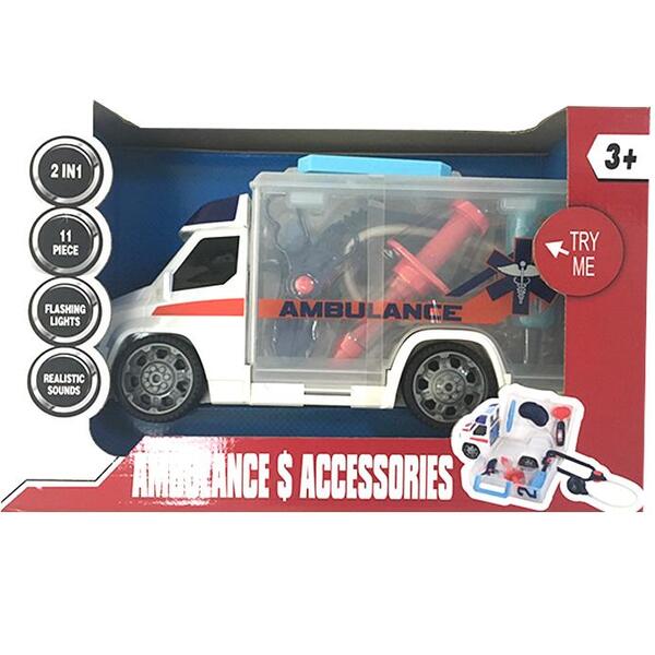 Set 11pcs Ambulancia y Accesorios 2 en 1