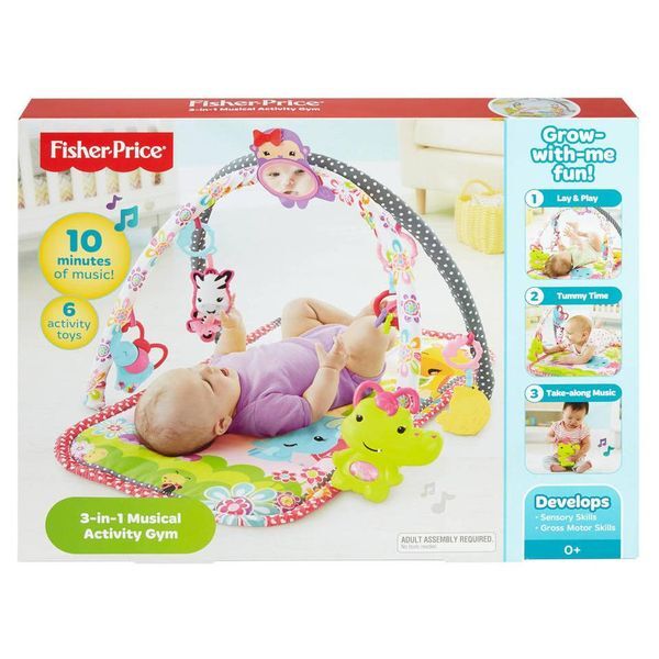 Fisher Price - Gimnasio Musical 3 en 1 Rosado