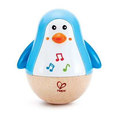 Pinguino Mecedor Musical de Madera