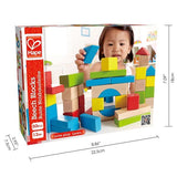 Set Bloques 50 Piezas Madera Colores