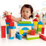 Set Bloques 50 Piezas Madera Colores