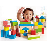 Set Bloques 50 Piezas Madera Colores