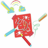 Juego de Arte con Tizas Y Stencils