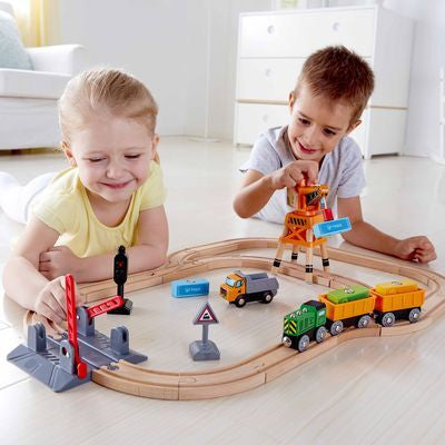 Set Tren Cruza Grúa