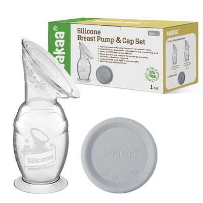 Recolector de Leche con Tapa Gen 2 100ml Gris