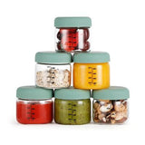 Tarro Vidrio con Tapa Silicona 120ml 6piezas
