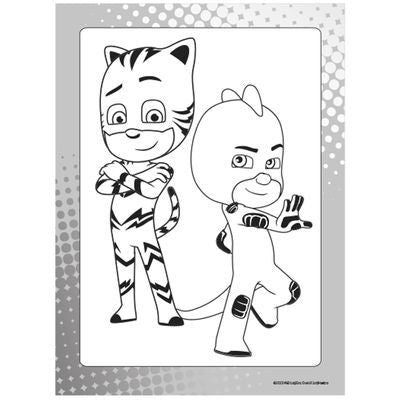Libro de Colorear 24 Pagina Actividad PJMASK