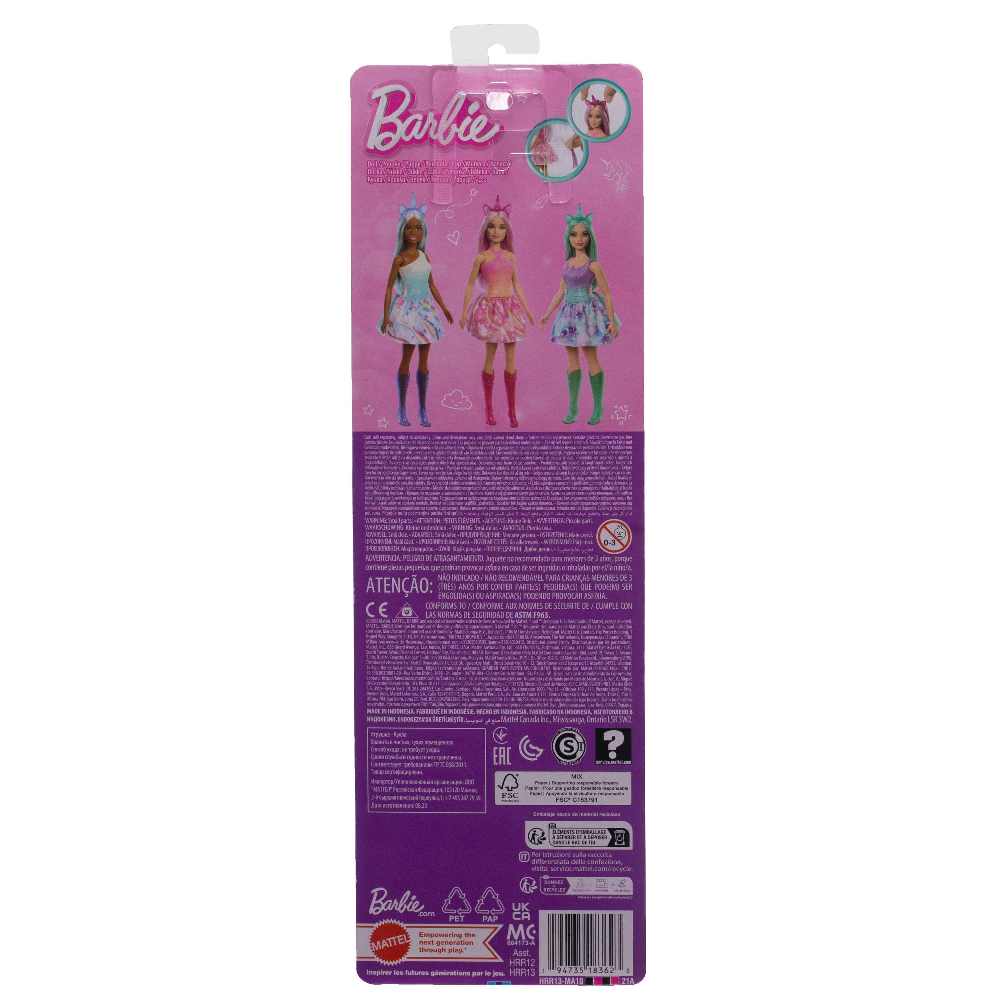 Barbie Unicornio Pelo Rosado