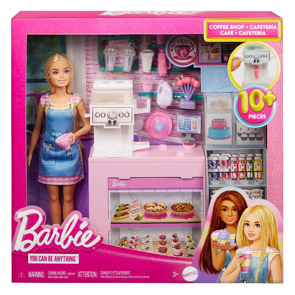 Barbie con tienda de café