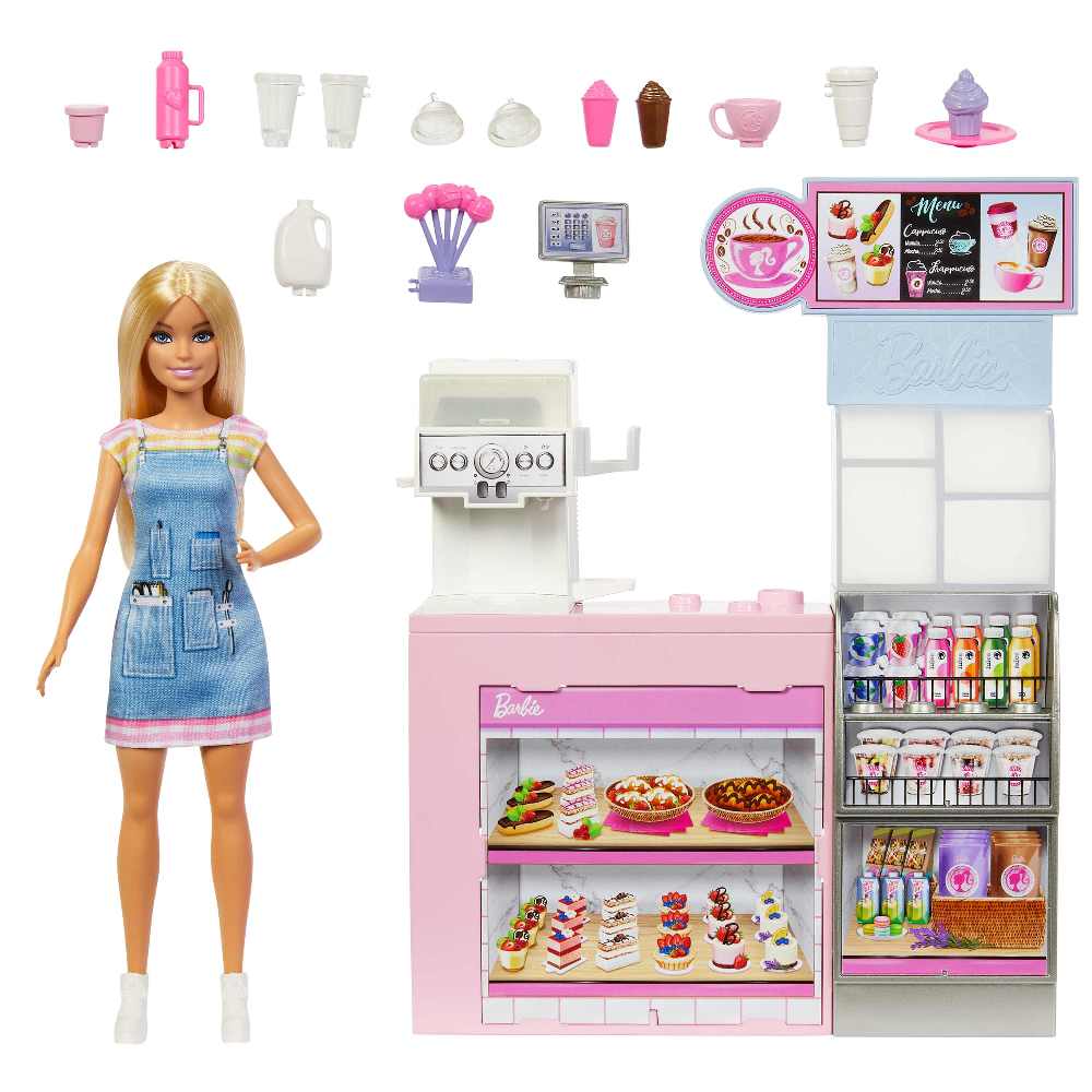 Barbie con tienda de café