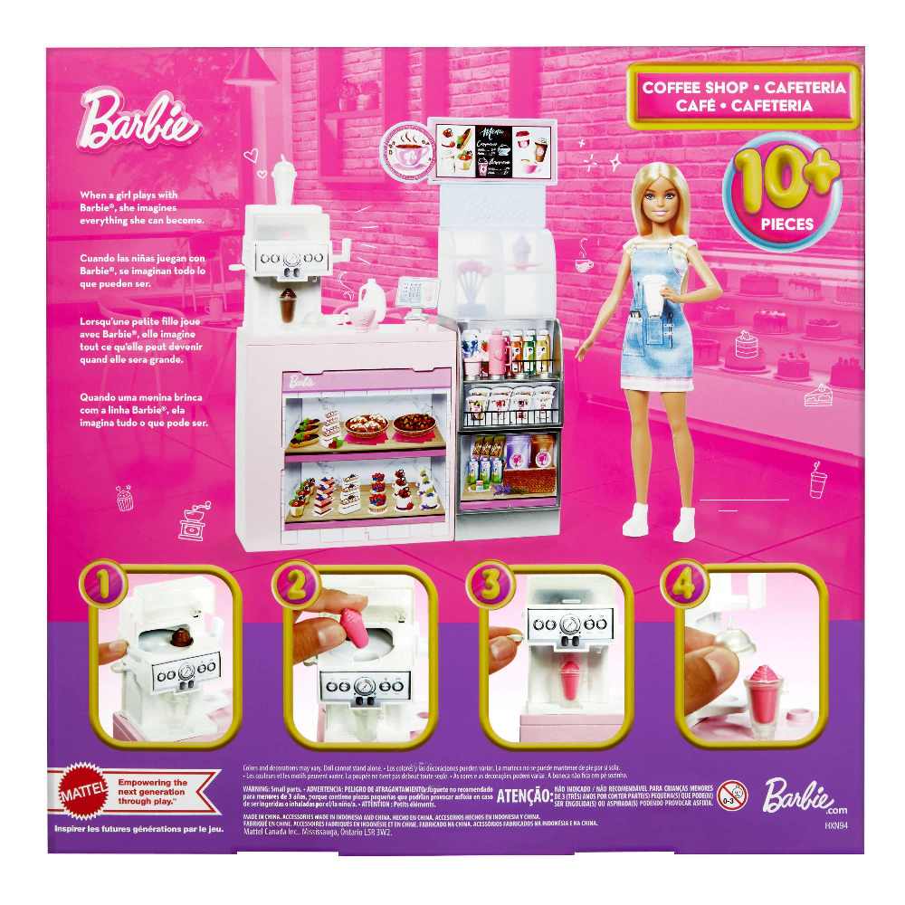 Barbie con tienda de café