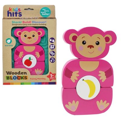 Bloques de Madera Funny Monkey