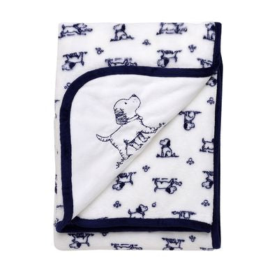 Manta Suave 30x40 Azul Estampada