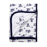 Manta Suave 30x40 Azul Estampada