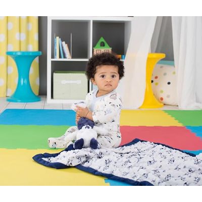 Manta Suave 30x40 Azul Estampada