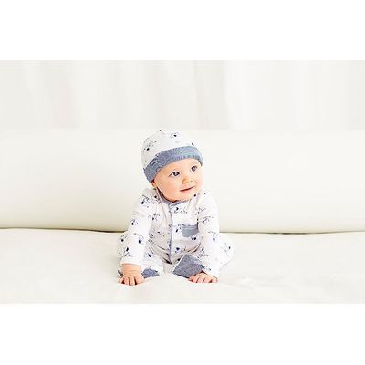Pijama-Hat Niños Puppy Blanca 9m