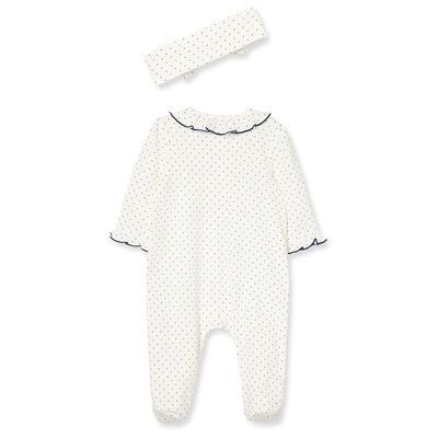 Pijama Niñas Rosas Crema 6m