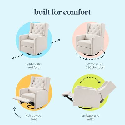 Sillón DaVinci Reclinable Everly Color Crema