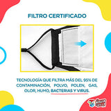Mascarilla KN90 con 2 Fitros PM2.5 de Carbón Acriv