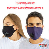 Mascarilla KN90 con 2 Fitros PM2.5 de Carbón Acriv