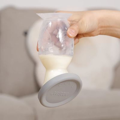 Tapa De Recolector De Leche Gris