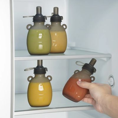 Bolsa Silicona Oso Feliz 170ml -4 piezas Gris