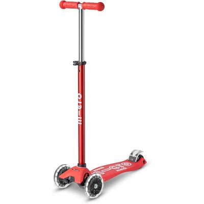 Patineta Maxi Micro Plegable LED Roja