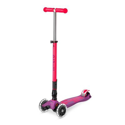 Patineta Maxi Micro Plegable LED Rosada